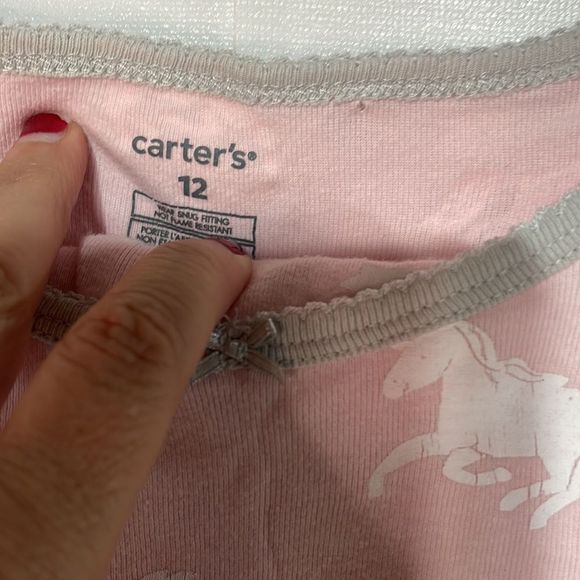 Carter’s Pajama Bundle Size 12 One Long Sleeve and One Short Sleeve Set - Picture 8 of 9